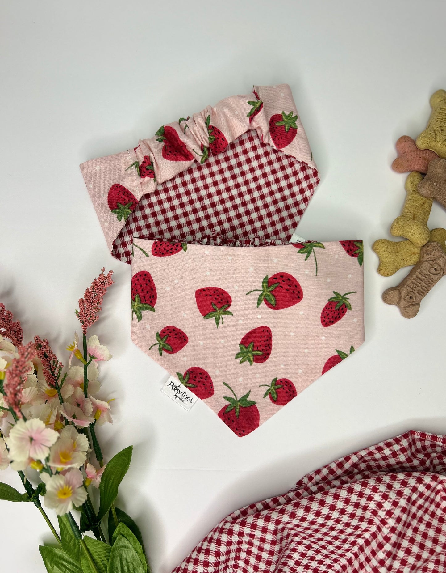 Berry Cute Reversible Dog Bandana